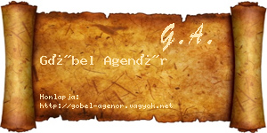 Göbel Agenór névjegykártya